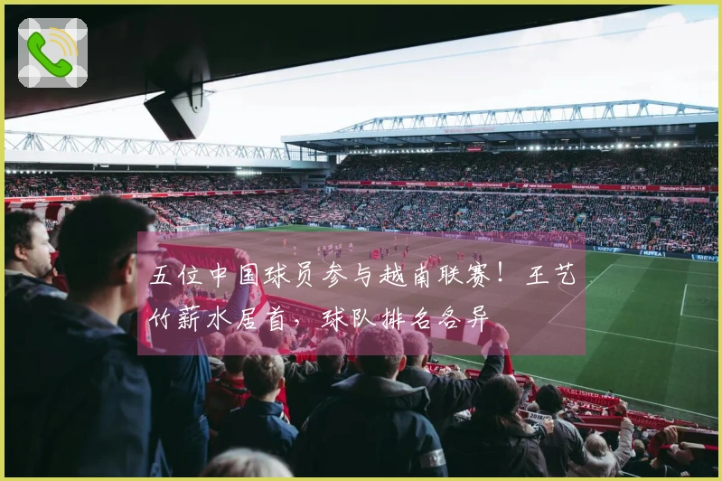 五位中国球员参与越南联赛！王艺竹薪水居首，球队排名各异
